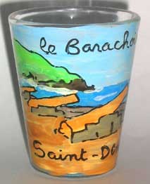artisanat de la r&eacute;union, verre peint