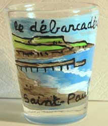 verre &agrave; rhum "baie de St Paul"