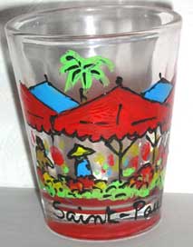 verre &agrave; rhum march&eacute; forain de Saint Paul