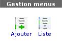 gestion des menus