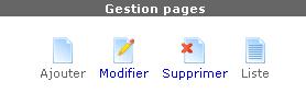 gestion des pages
