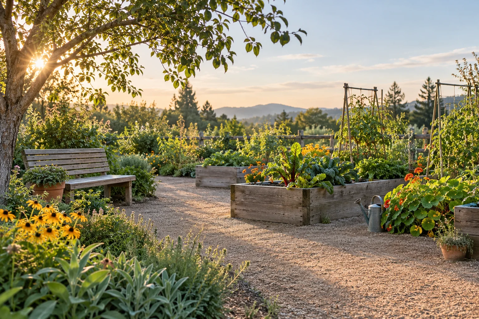 Illustration IA : le jardin partagé.