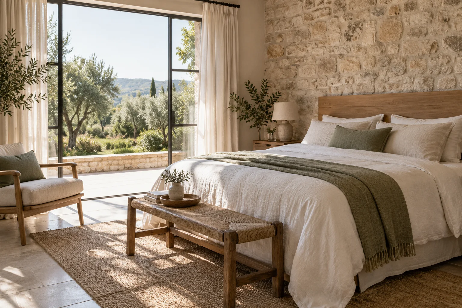 Illustration IA : une chambre au calme.
