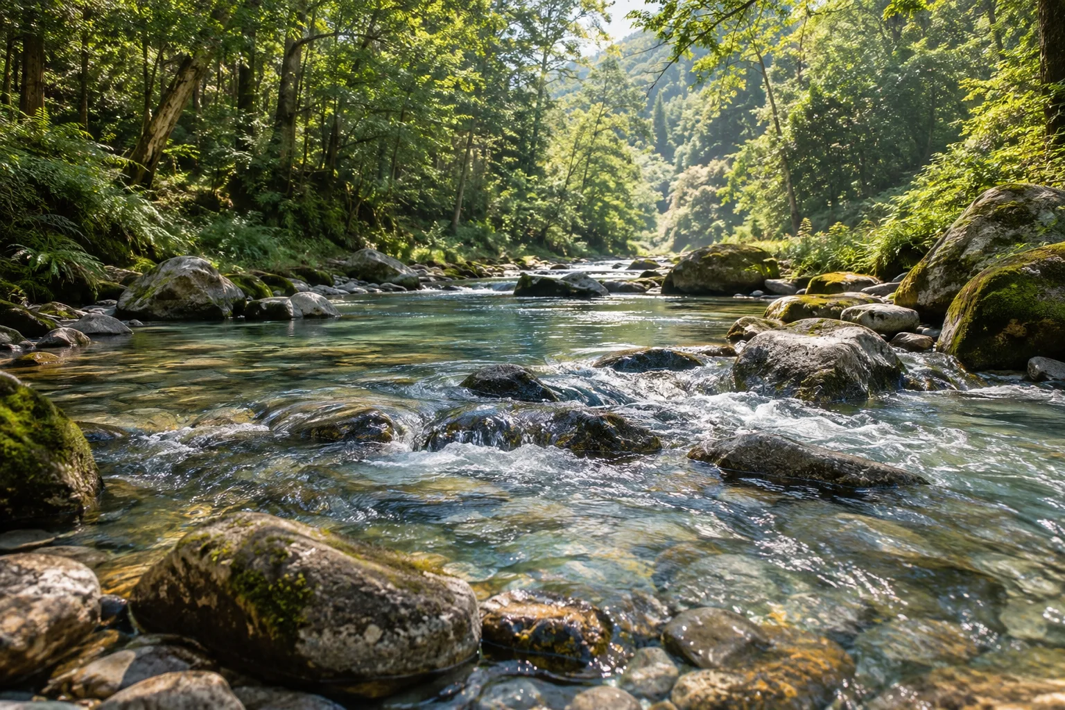 Illustration IA : la rivière.