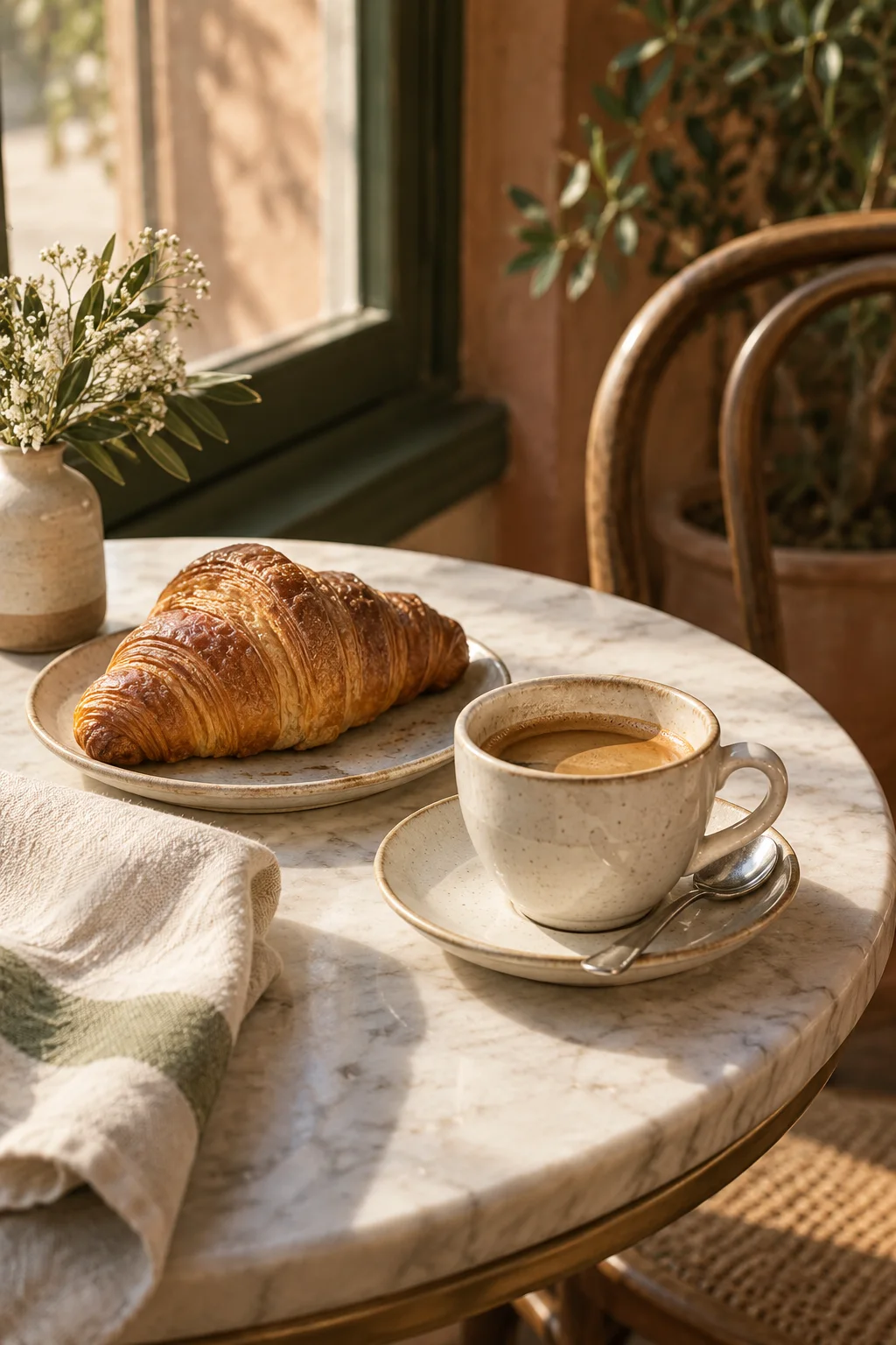 Illustration IA : le café du matin.